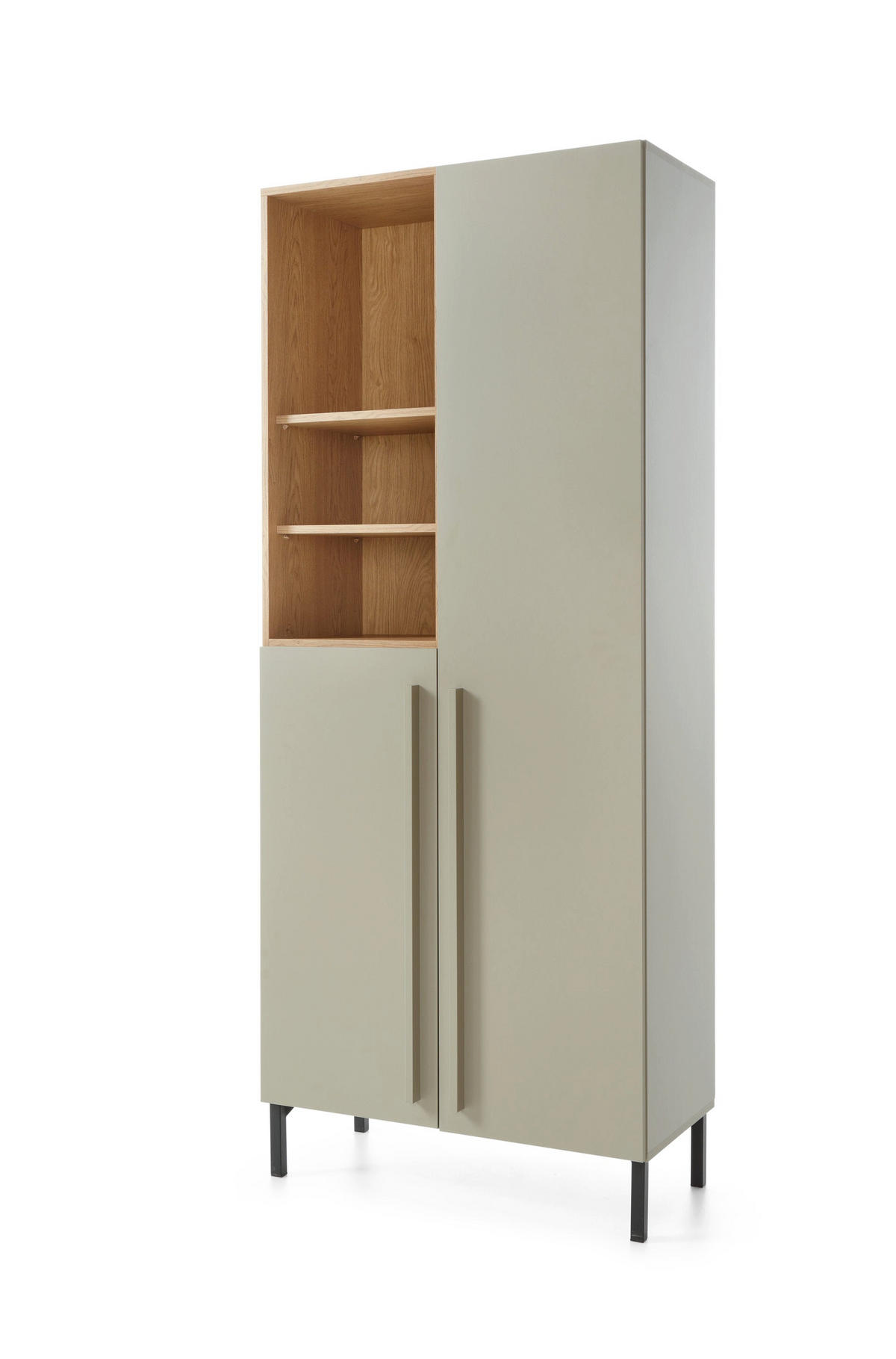 SCHLAFZIMMER Set 5-tlg. – SERGIO System – Grau - Grau, Holzwerkstoff (80/195/40cm) - hi-markt