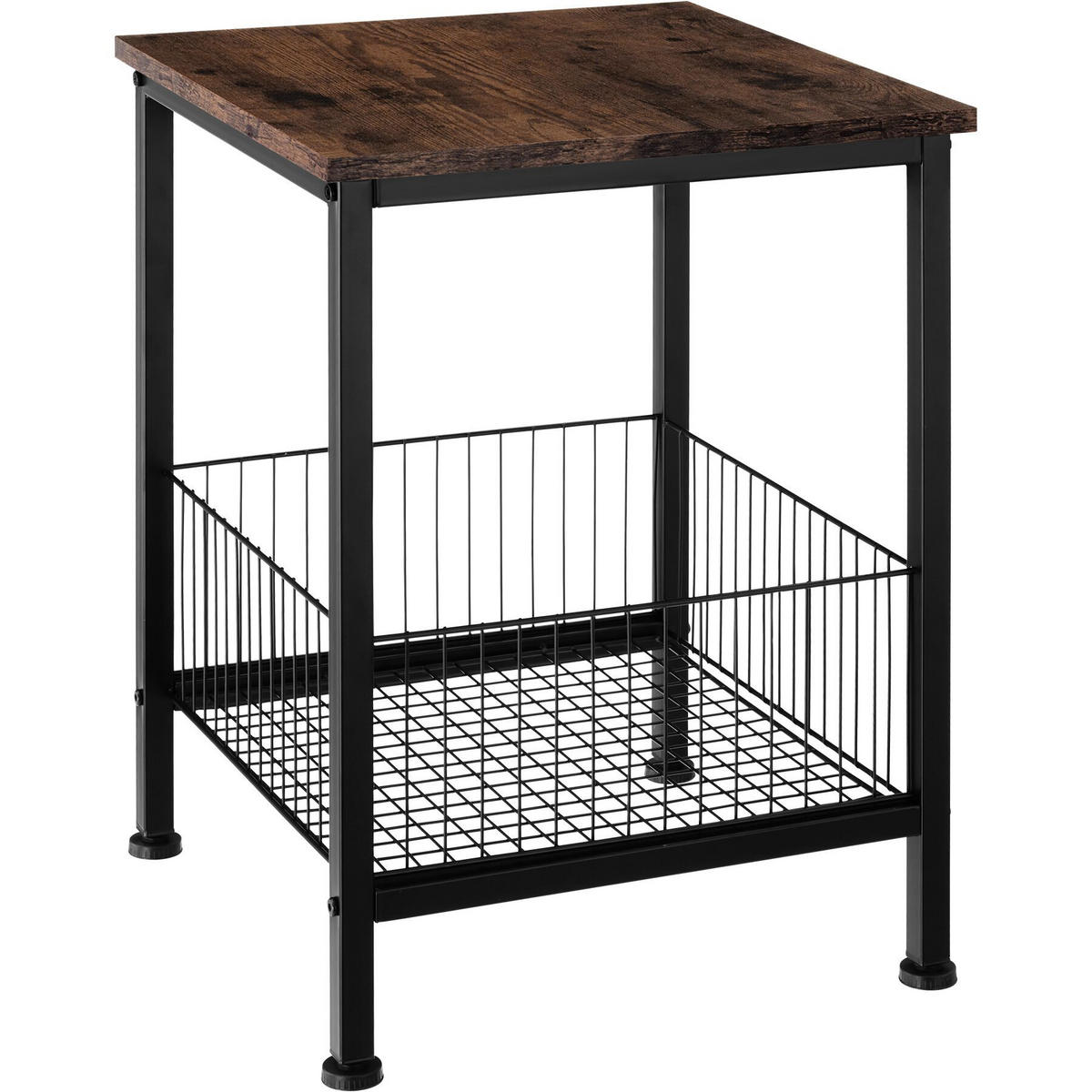 BEISTELLTISCH Grimsby, 40 x 40 x 55,5 cm, Industrial Holz dunkel, rustikal - Rostfarben, Holzwerkstoff (40/40/55.5cm) - tectake