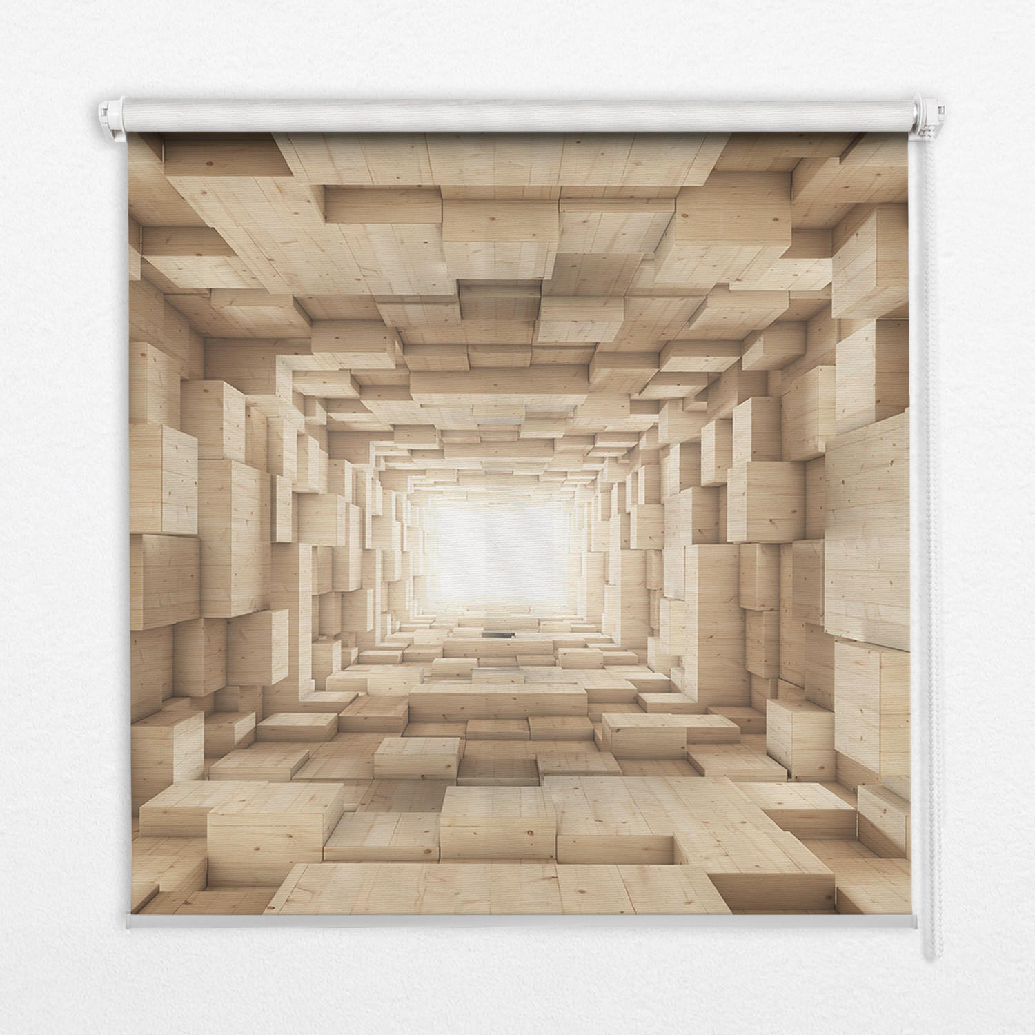 TULUP VNITŘNÍ roleta - okenní roleta - roleta - 80x180 cm - 3D dřevěná díra