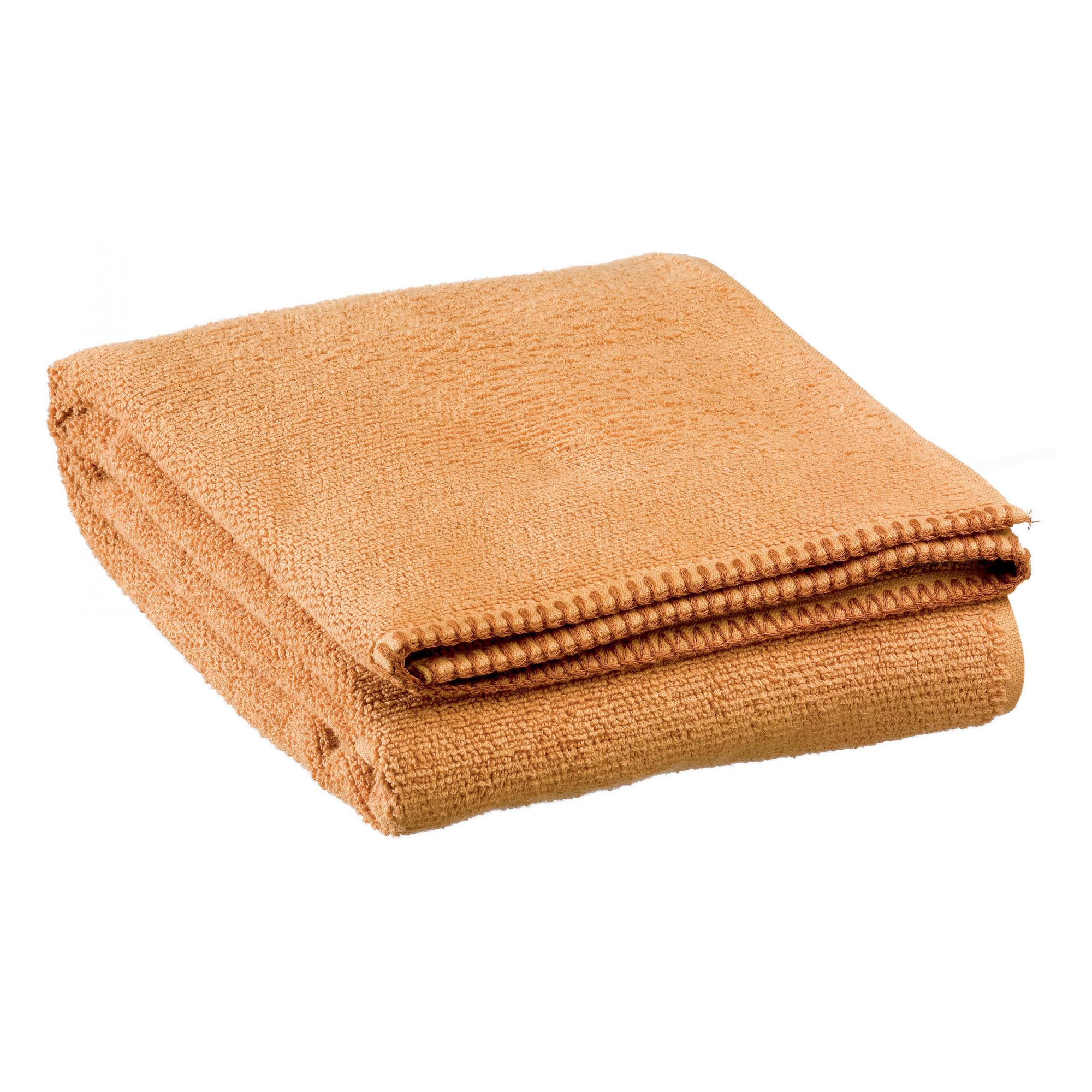 DUSCHTUCH Bora senffarben 70 x 130 cm - Orange, Textil (70/130cm) - Vivaraise