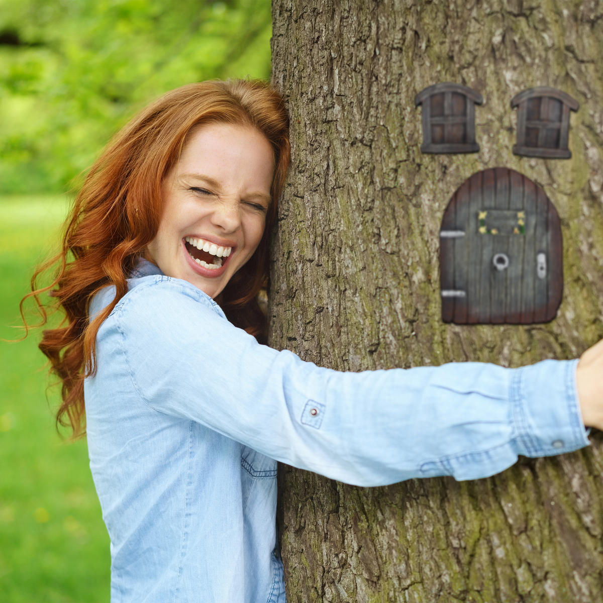 FEENTÜR - Dunkelbraun, Kunststoff (1.5/12/15.5cm) - Relaxdays