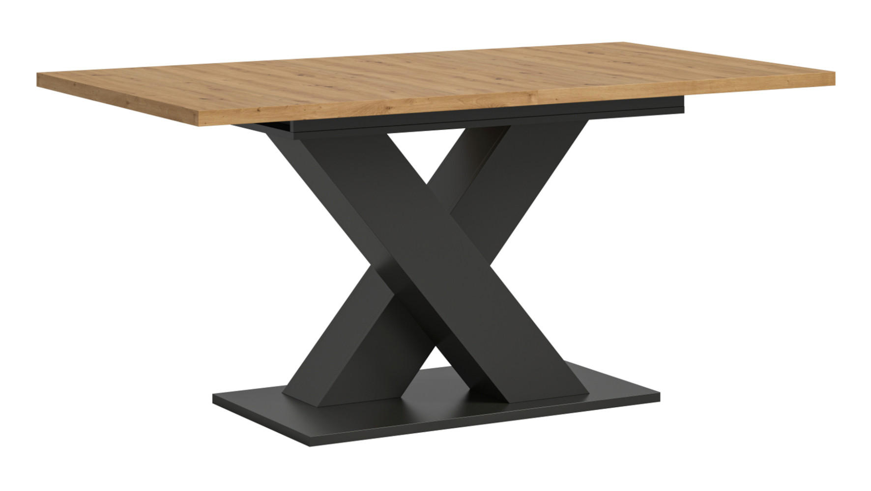 Inn.Furn Esstisch Eiche Artisan, Grau 90x76x190 cm