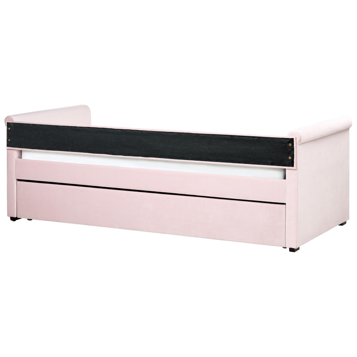 TAGESBETT Rosa 90-200 cm Libourne - Pink, Holz/Textil (90/200cm) - Beliani