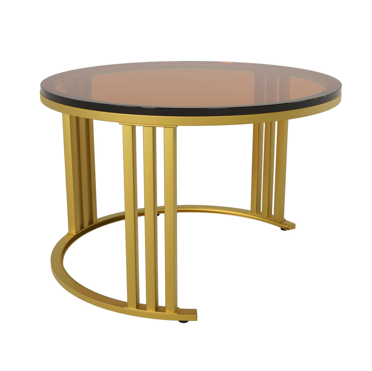 COUCHTISCH-SET 70/70/45 + 50/50/40 cm mit 2 Schubladen, Glas und Hochglanz - Schwarz, Holzwerkstoff (70/70/45cm) - Flora Grace