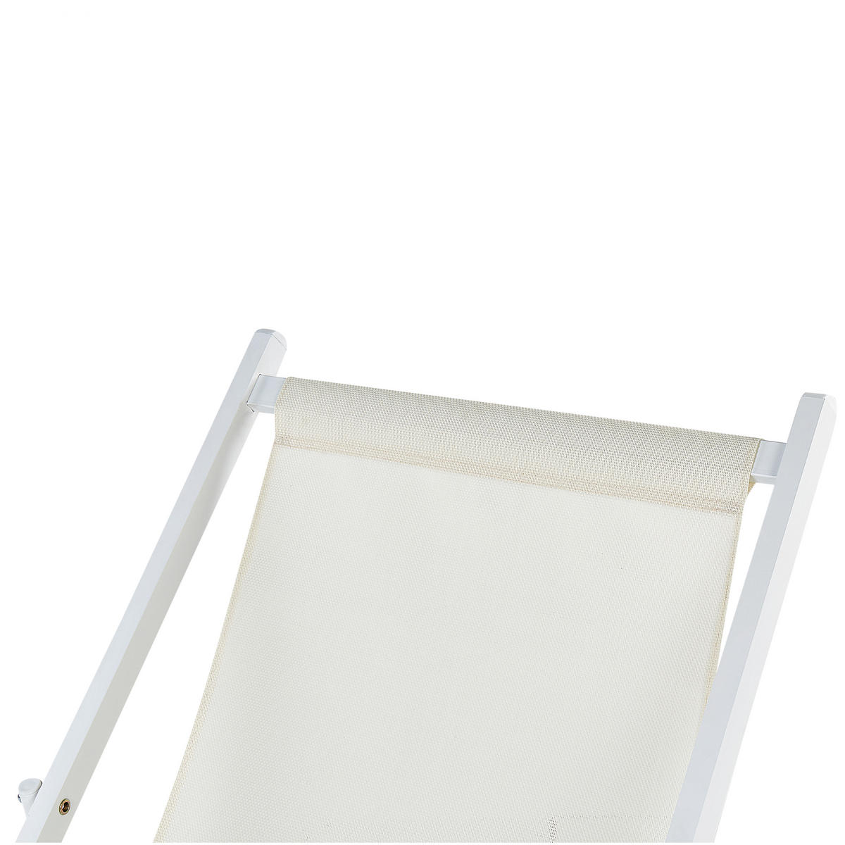 GARTENSTUHL Beige Locri II - Beige/Weiß, Metall (60/79/95cm) - Beliani