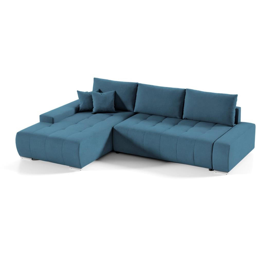 Beautysofa Ecksofa Blau 267x186 cm