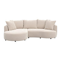SOFA ohne Schlafmöglichkeit - 5 Personen - Stoff - Beige - - Beige, Textil (260/63/160cm) - Vente-Unique
