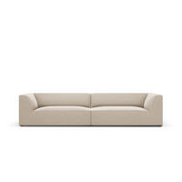 SOFA Ruby aus Samt beige 4 Sitzplätze - Beige, Textil (93/69/302cm) - Micadoni