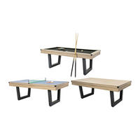 BILLARDTISCH - 6 Personen - holz - schwarz, naturfarben hell Melian - Schwarz/Naturfarben, Holz (213.4/111.8cm) - Vente-Unique
