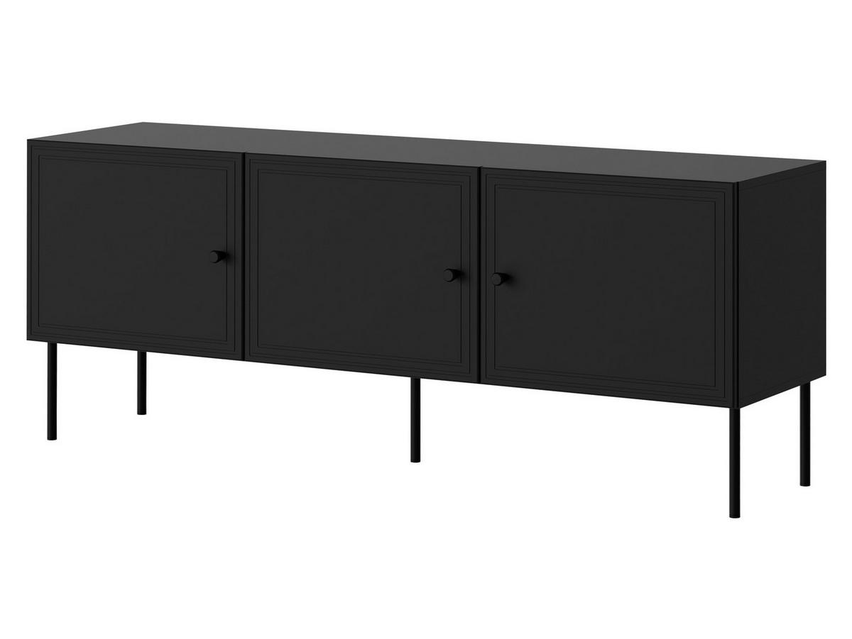 TV-LOWBOARD Palazzo Bis 150 3D - Schwarz, Holzwerkstoff/Kunststoff (151/40/60cm) - MIRJAN24