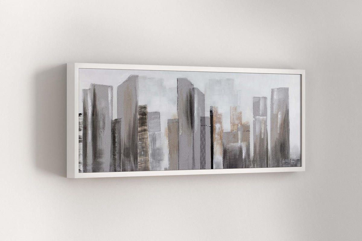 RUČNĚ MALOVANÝ AKRYLOVÝ OBRAZ ŠEDÝ, 120/40 CM - šedá, dřevo/textil (120/40cm) - KUNSTLOFT