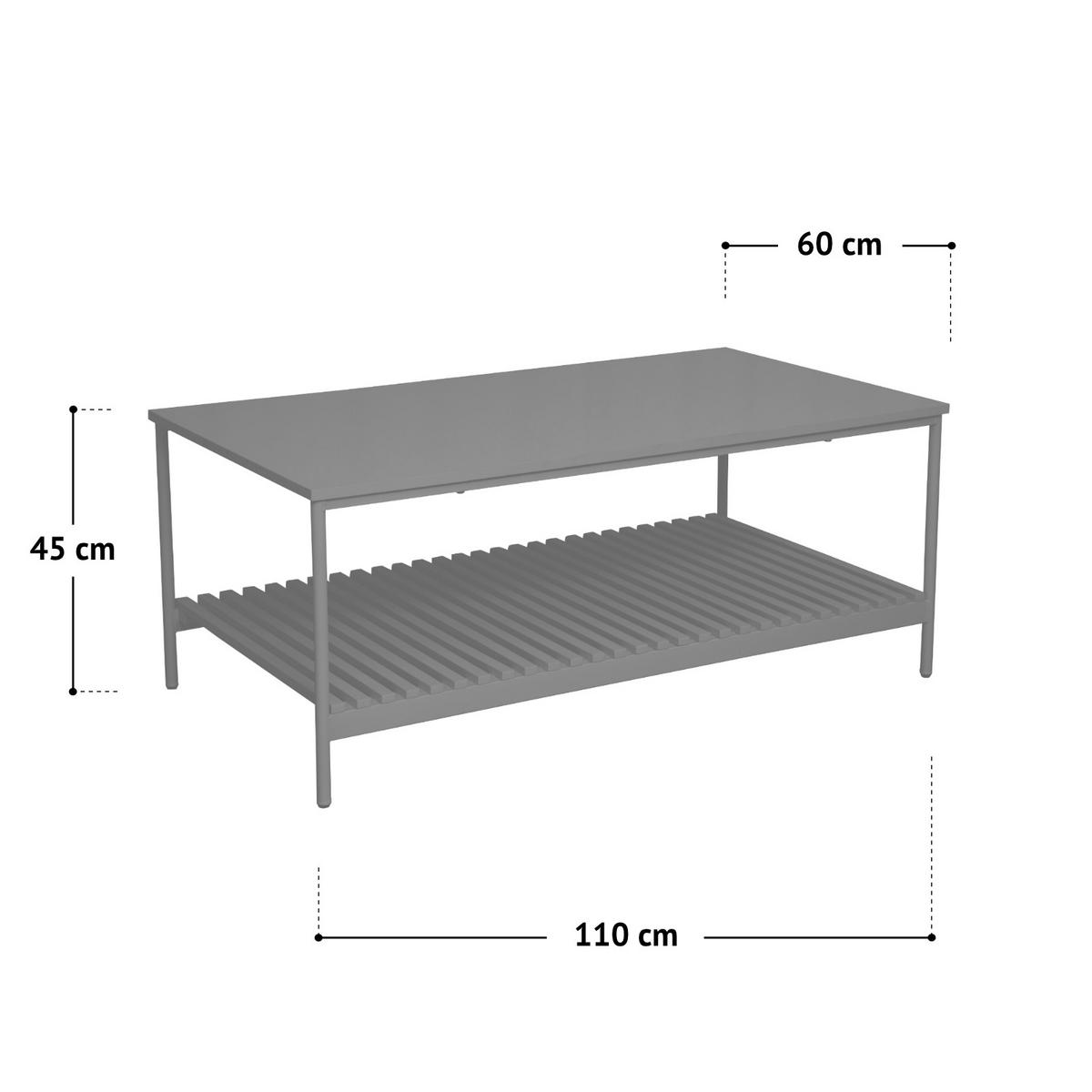 COUCHTISCH AMAL rechteckig weiß - Weiß, Holz (60/110/45cm) - SVITA