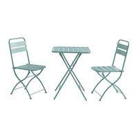 GARTENESSGRUPPE im Set - 2 -Sitzer - Stahl - mandelgrün - MIRMANDE - Grün, Metall - Vente-Unique