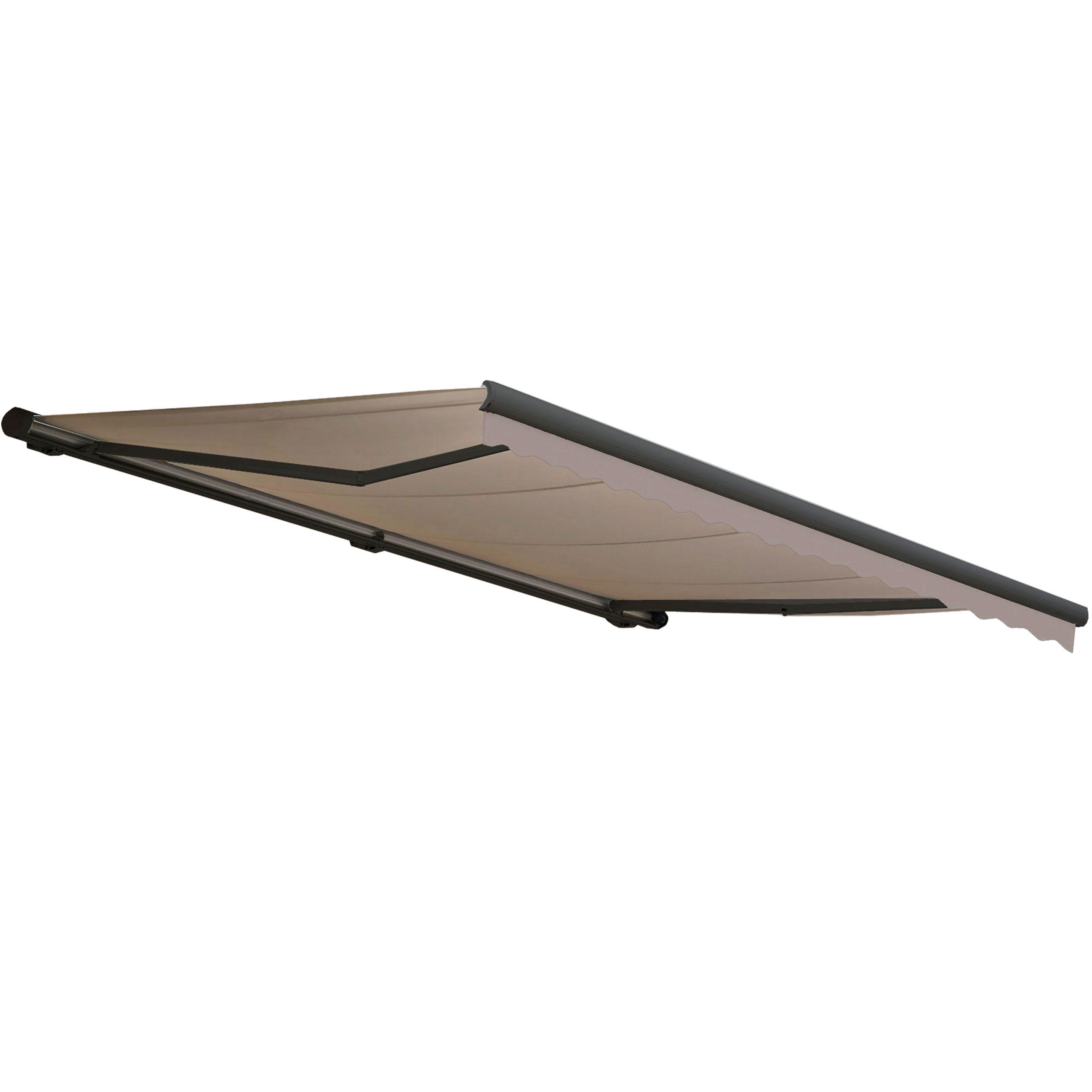 KASSETTEN-MARKISE MIT VOLANT Beige, Anthrazit - Beige/Anthrazit, Textil (400/23/300cm) - MCW