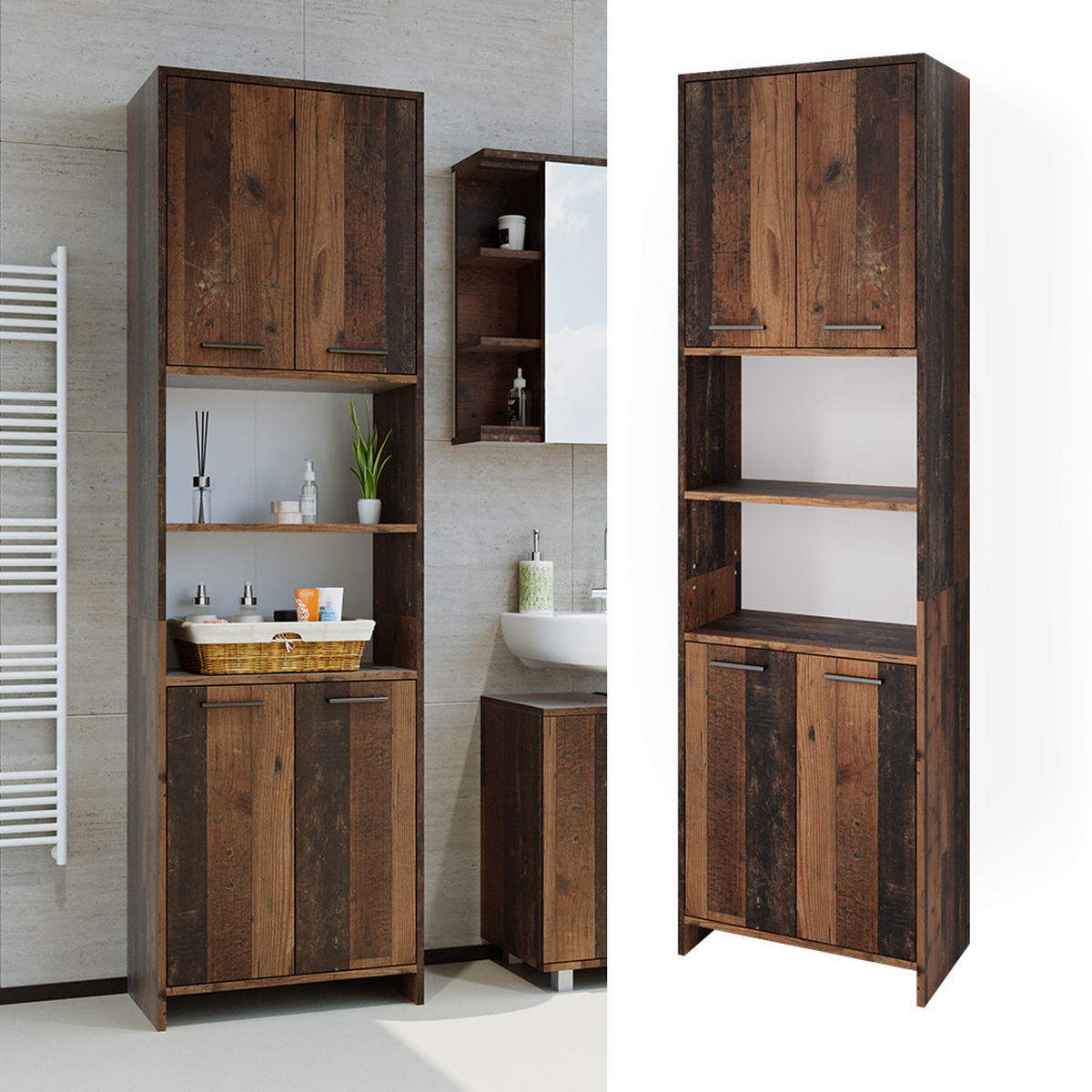 Wildeiche, Holzwerkstoff (56.1/190/30cm) - Vicco