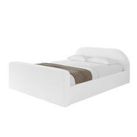 POLSTERBETT mit Bettkasten, Fußteil und Lattenrost, Boxbett ohne Matratze - TIVON-Z-V1 160x200 Weiß - Weiß, Holzwerkstoff/Textil (160/200cm) - ALTDECOR