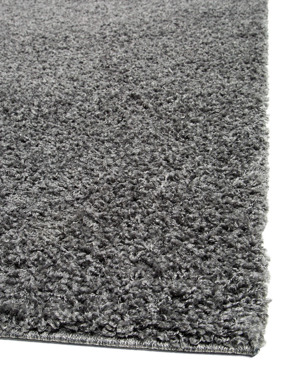 HOCHFLORTEPPICH Swirls Dunkelgrau 133x190 cm - Dunkelgrau, Textil (133/190cm) - benuta