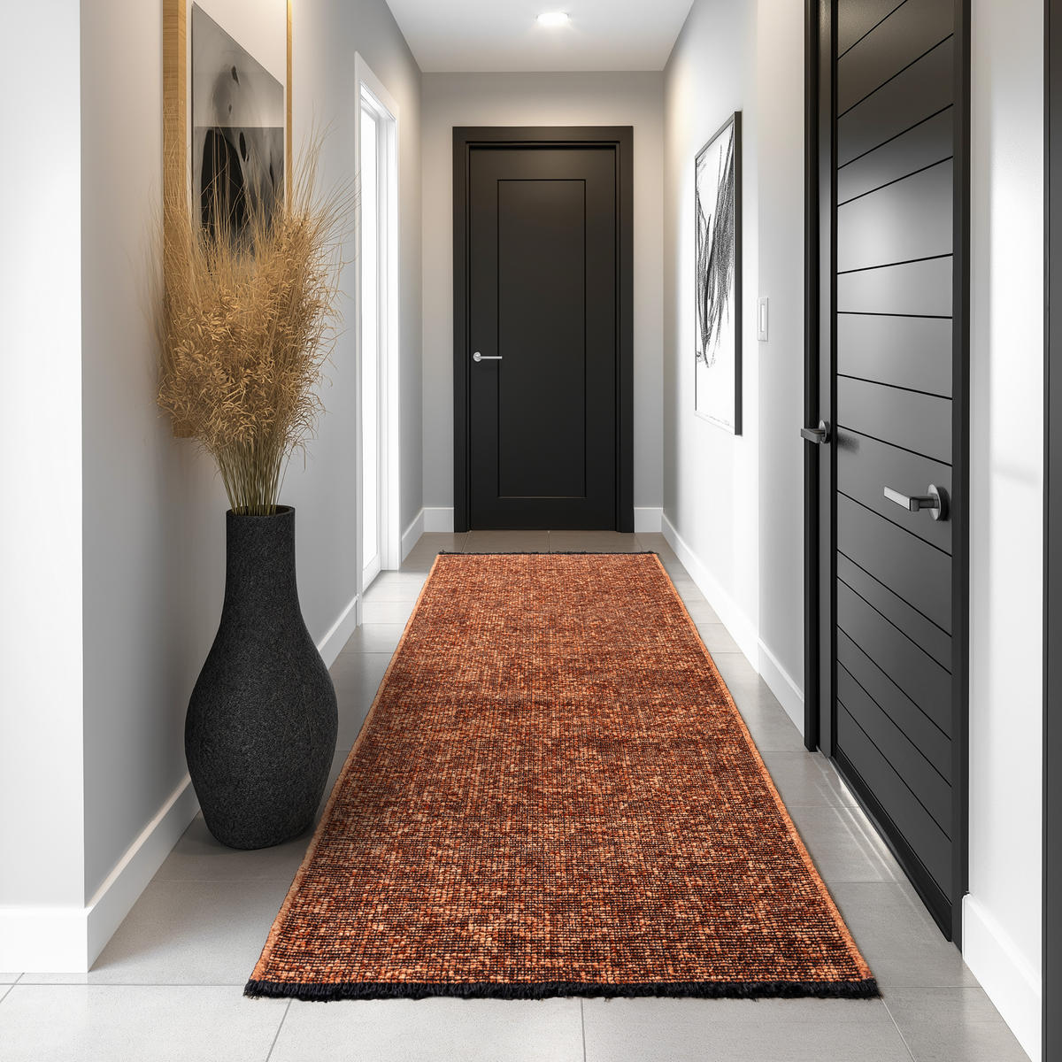TEPPICH Kurzflor Unicolor Chenille Baumwolle Innen Kupfer Läufer 80x150 - Kupferfarben, Textil (80/150cm) - KADIMA DESIGN