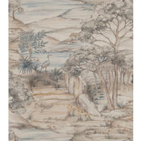 TAPETE Landschaft 53 cm x 10,05 m - Braun, Papier (53/1000cm) - Sanders & Sanders