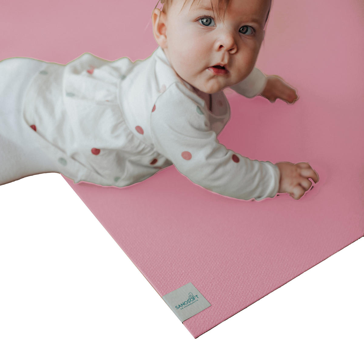 KRABBELMATTE 120cm X 220cm Rosa - Rosa, Textil (120/220cm) - Sanosoft