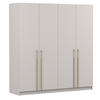 DREHTÜRENSCHRANK ROSA 4D 200/210/57 cm 4-türig Kaschmir - Kaschmir/Goldfarben, Holzwerkstoff/Metall (200/210/57cm) - imoebel24