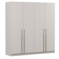 DREHTÜRENSCHRANK ROSA 4D 200/210/57 cm 4-türig Kaschmir - Kaschmir/Goldfarben, Holzwerkstoff/Metall (200/210/57cm) - imoebel24
