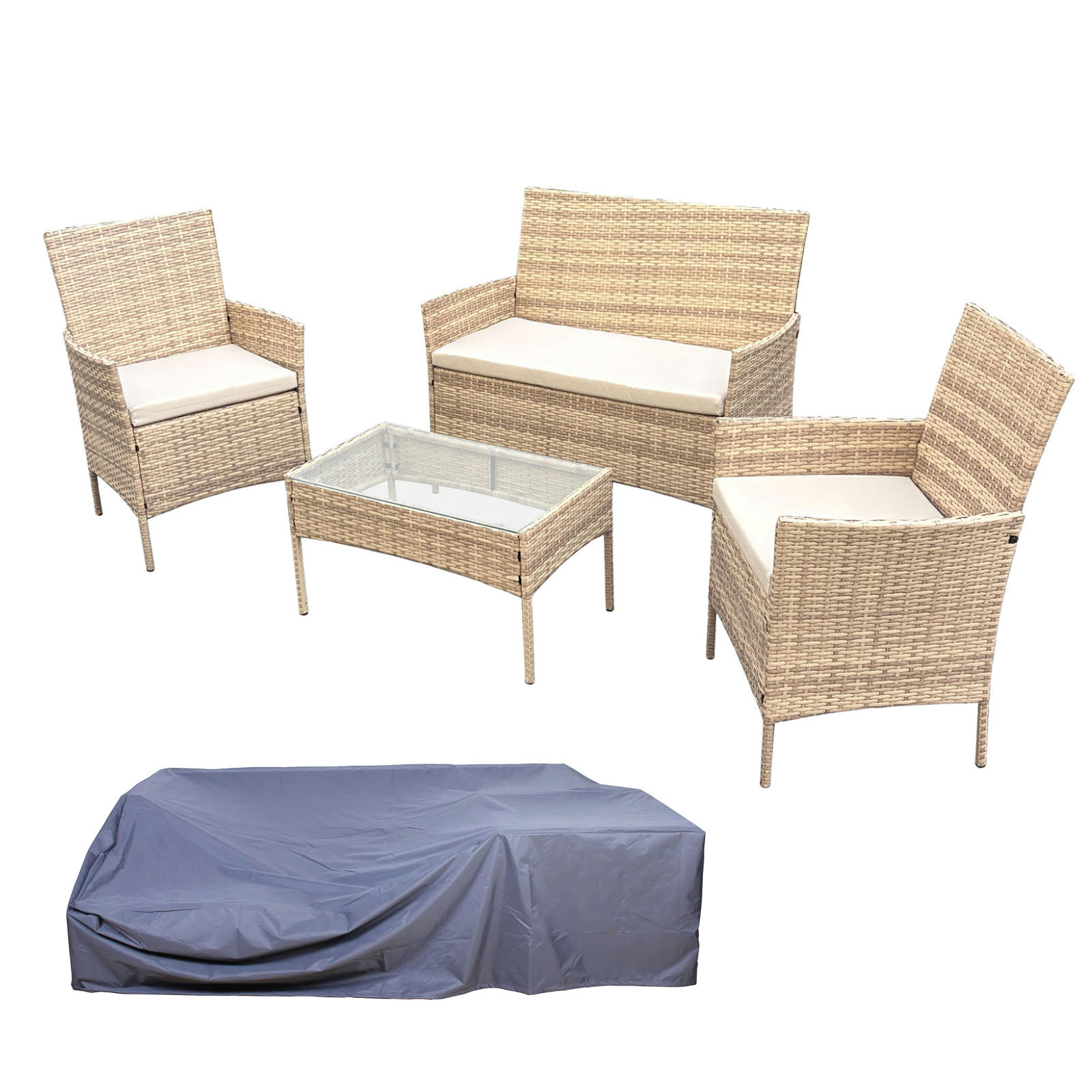 SITZGRUPPE Brooklyn Beige - Beige, Metall - SVITA