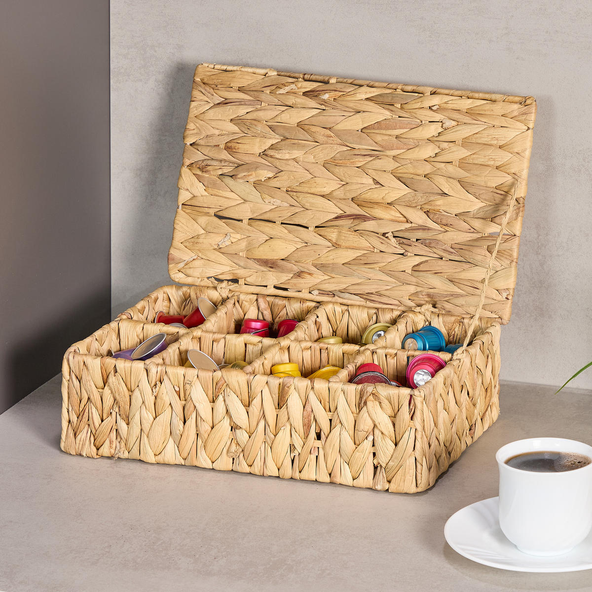 TEEBOX - Hellbraun, Textil (33/10/20.5cm) - Relaxdays