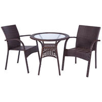 GARTEN-ESSGRUPPE, 3er-Set, braun - Braun, Naturmaterialen - Wanderlust