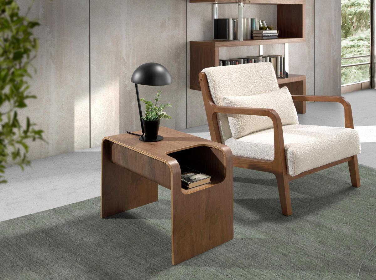 ECKTISCH Walnuss 35 / 45 / 60 cm - Nussbaumfarben, Holz (45/35/60cm) - ANGEL CERDA