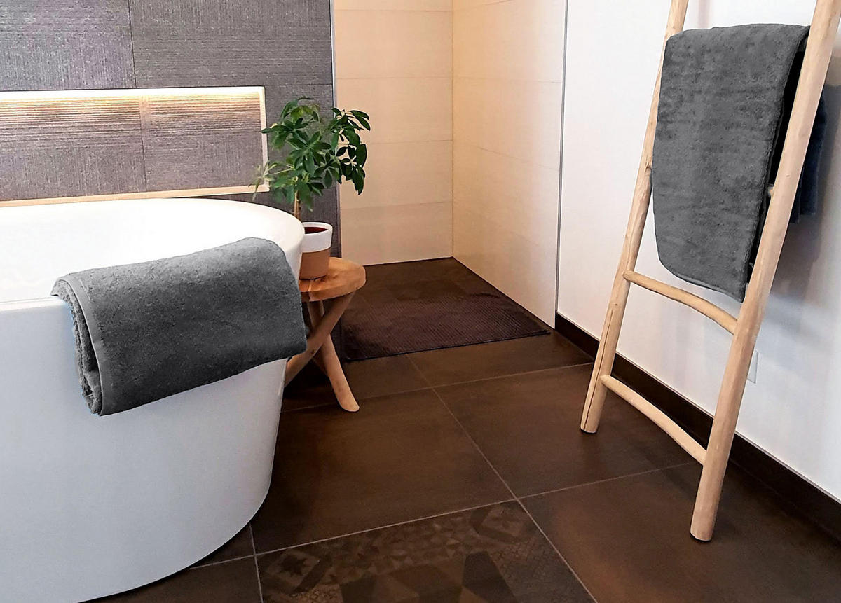 DUSCHTÜCHER, 3er-Set, 70x140 cm, 100% Baumwolle, Grau - Graphitfarben, Textil (70/140cm) - Zollner