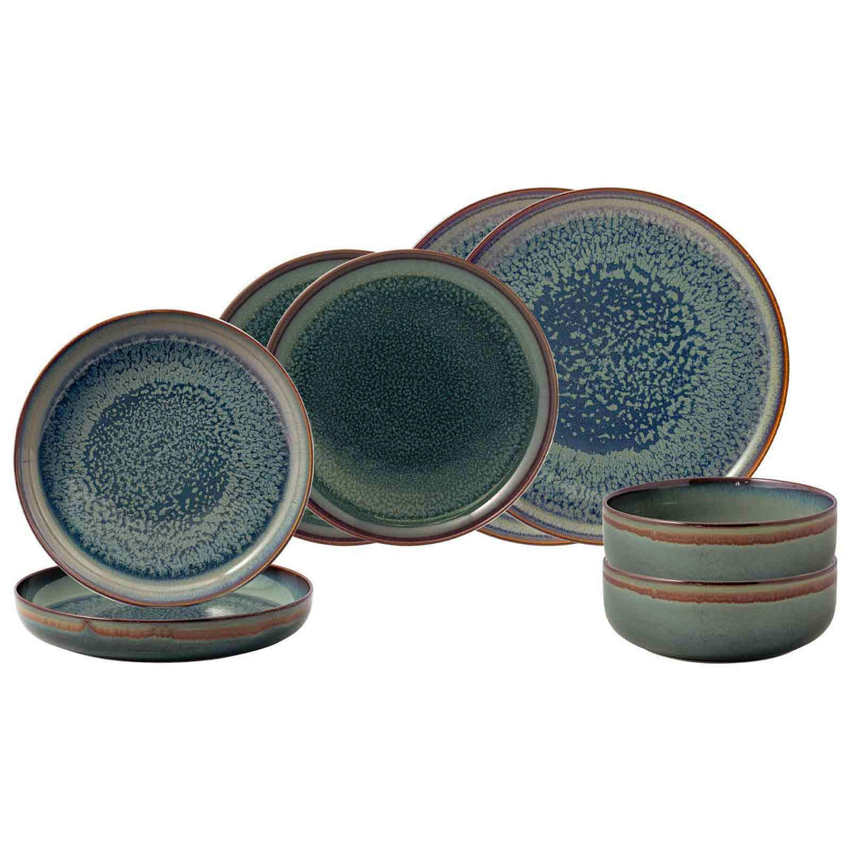 EINSTEIGER-SET Crafted Breeze 8er Set - Grün, Keramik (1/1/1cm) - like.Villeroy & Boch