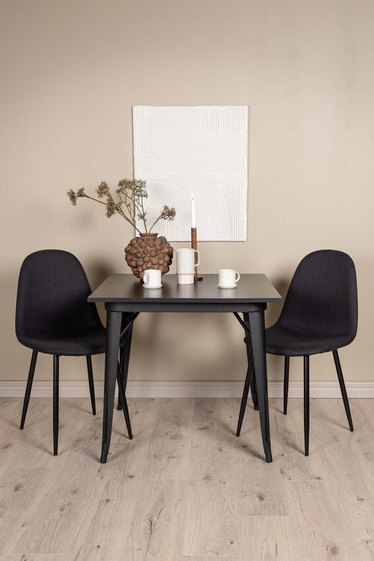 TISCHGRUPPE Schwarz - Schwarz, Holzwerkstoff (80/75/80cm) - ebuy24