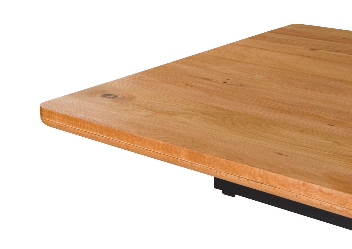 ESSTISCH ausziehbar 200-260x100x77 Wildeiche natur geölt LINDAU #33 - Braun, Holz (200/100/77cm) - Massivmoebel24