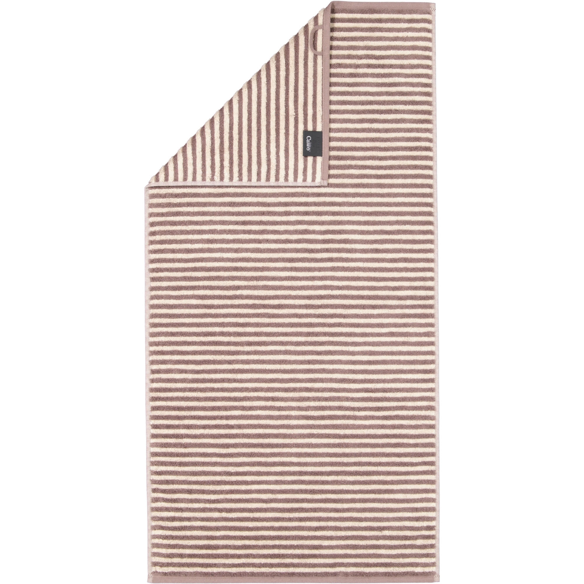 HANDTUCH LINES RINGEL 6255 PEPPER - 33 - Braun, Textil (50/100cm) - Cawoe