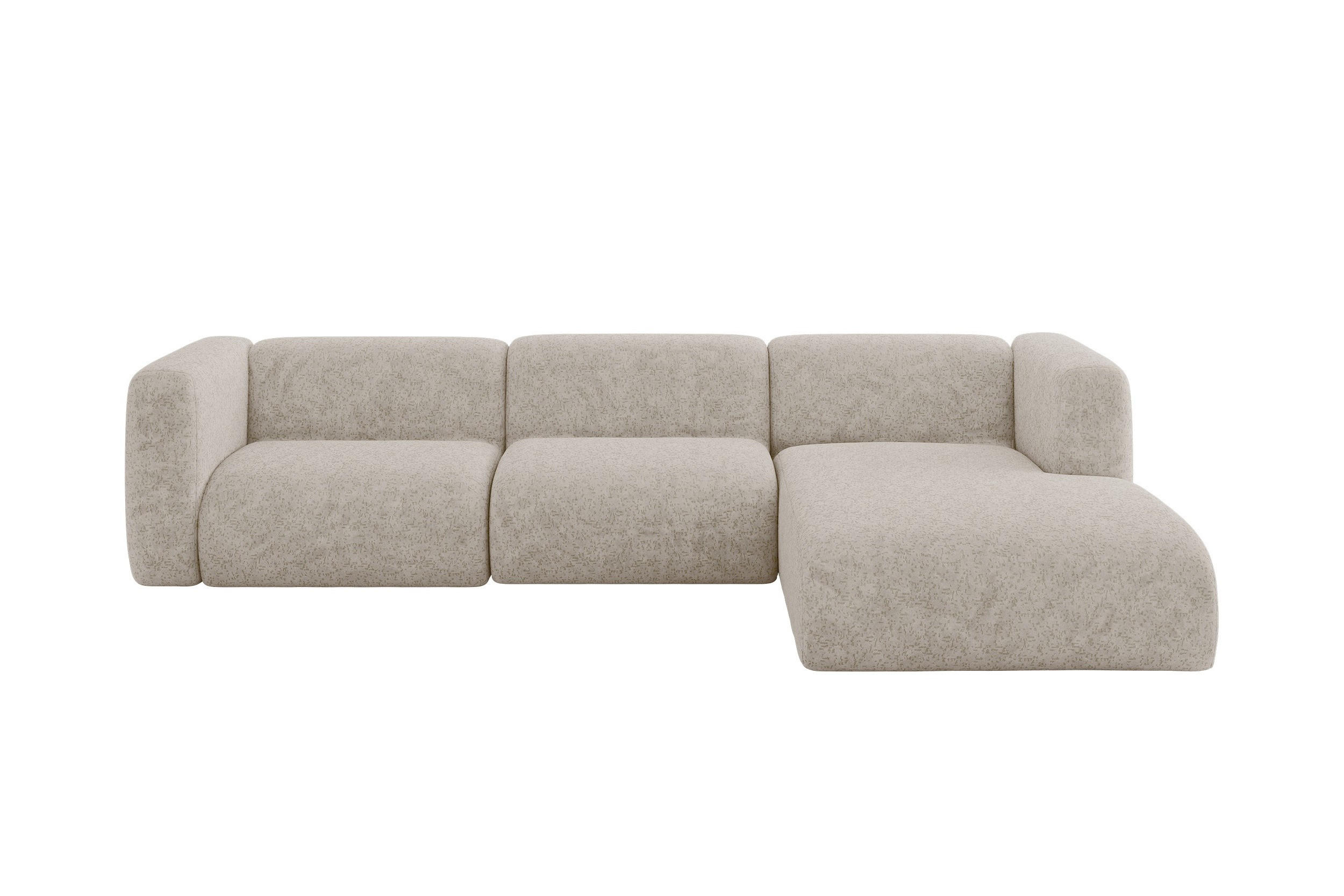 ALTDECOR ROHOVÁ SEDAČKA S PRAVOU OTOMANOU MIRA-L2 318x179x89 Béžová Velur