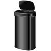 MÜLLEIMER viereckig 60L schwarz mit Sensor - Schwarz, Metall (40/63/29cm) - Juskys