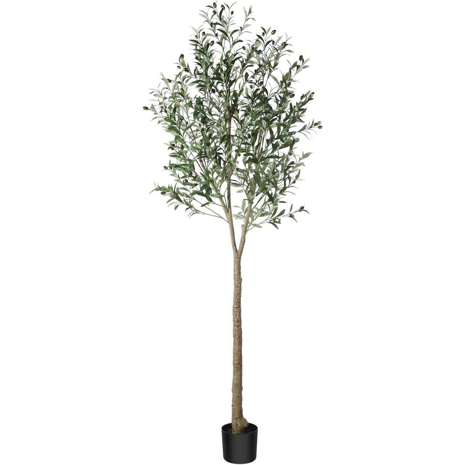 KUNSTBAUM Olivenbaum 210 cm - Grün, Kunststoff (213.4cm)