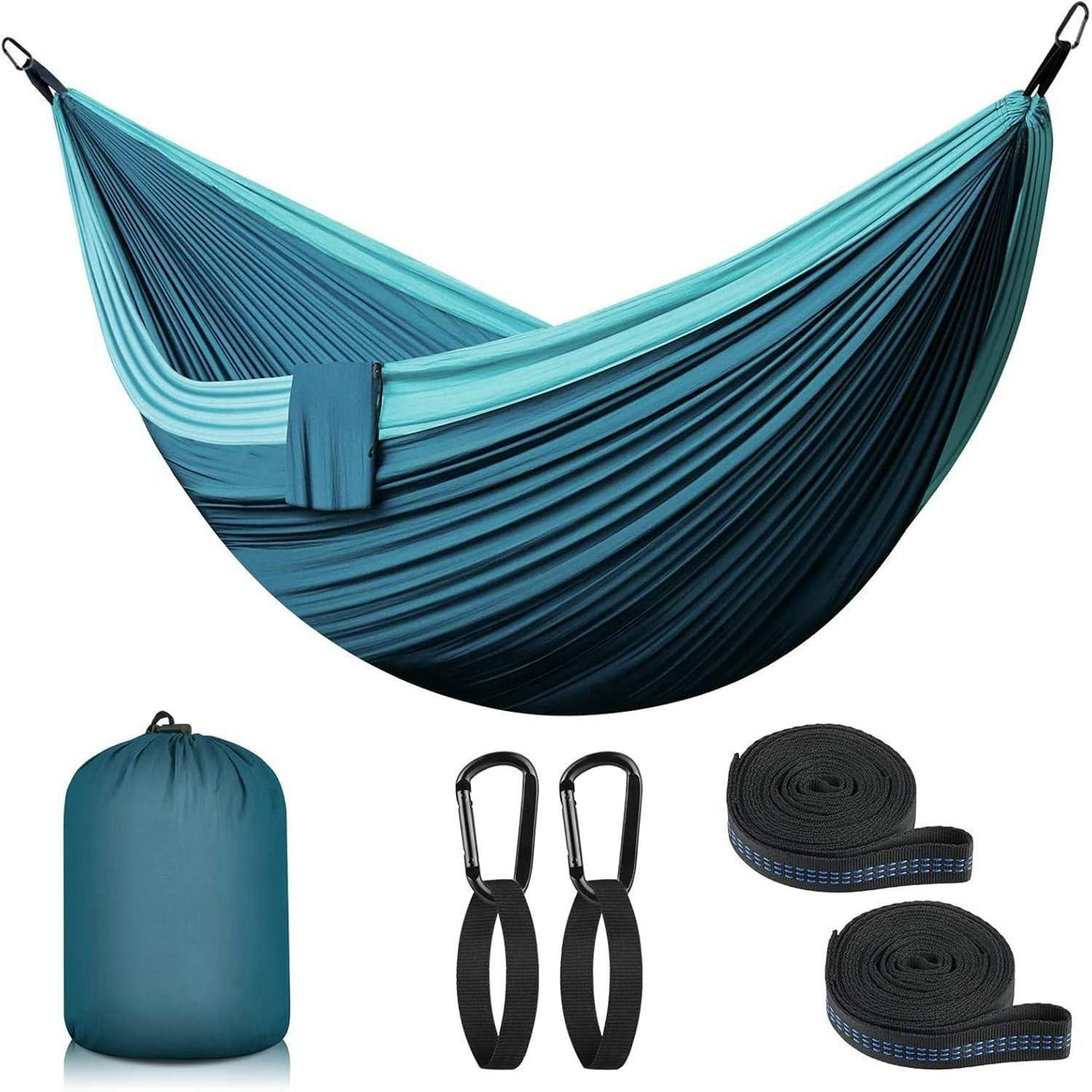 HÄNGEMATTE Outdoor Camping 2 Personen 300 x 200 cm Blau - Multicolor, Textil (200/2.5/300cm)
