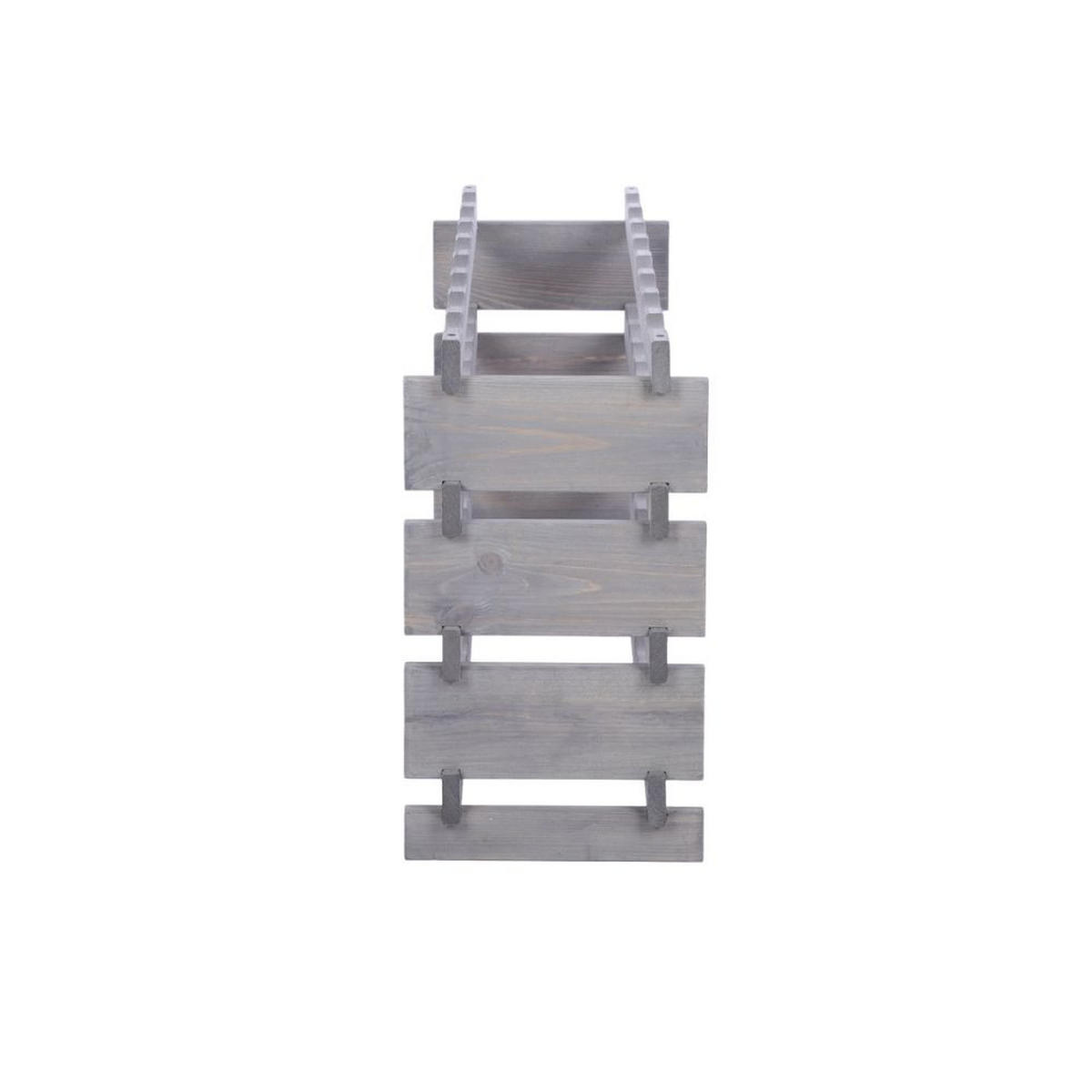 WEINREGAL VINOTECA FLEX PRO HxBxT 51x84x28cm 32 Flaschen auf 4 Ebenen Grau - Grau, Holz (84/51/28cm) - PROREGAL
