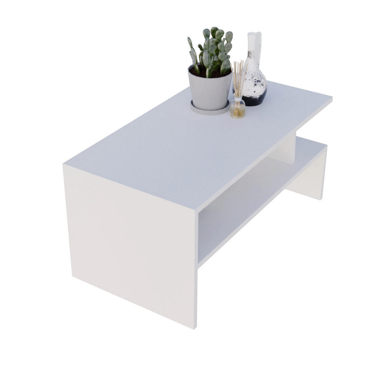 COUCHTISCH JULA 93 - Weiß, Holz (50/93/45cm) - Mat-Haus