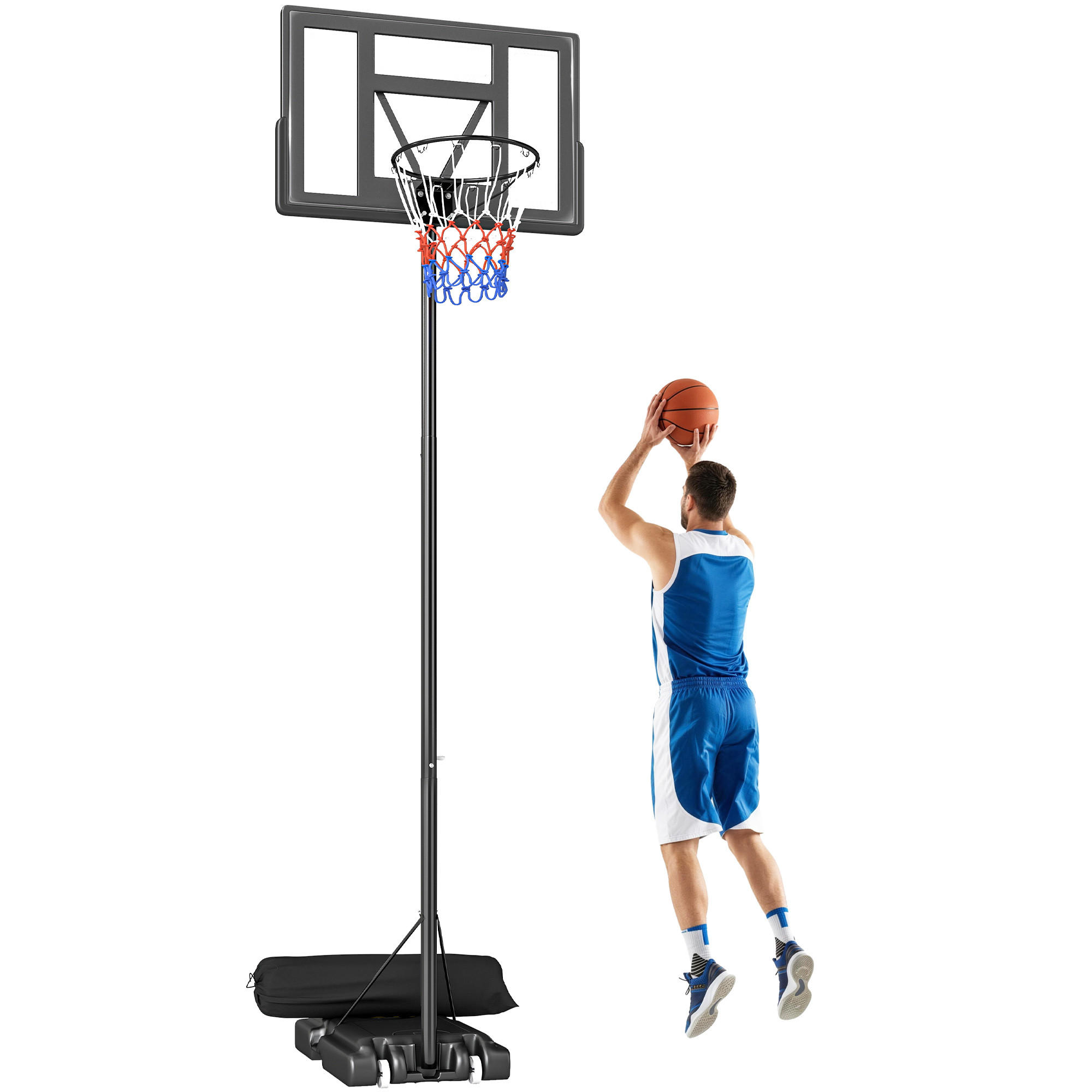 BASKETBALLKORB DE-10542 Schwarz - Schwarz, Metall (70/110cm) - ComfortXL