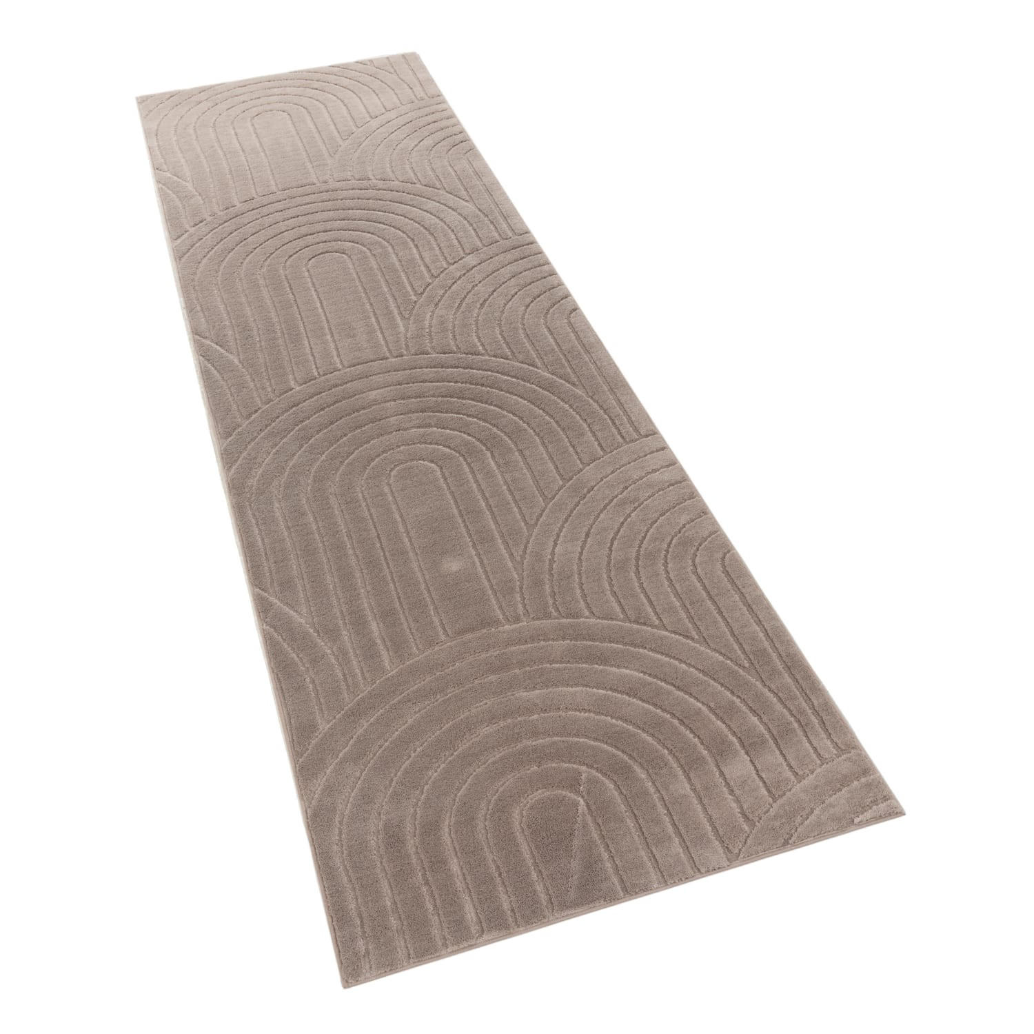 Paco Home Hochflorteppich Taupe 80x150 cm