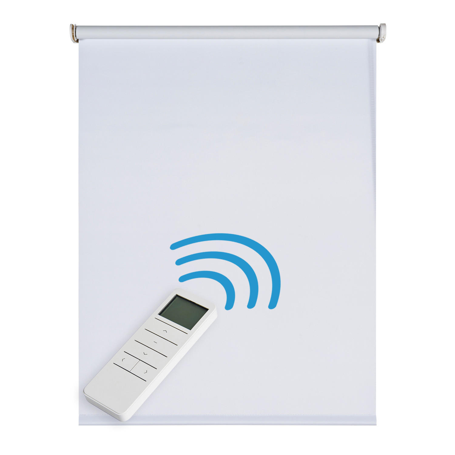 VERDUNKELUNGSROLLO motorisierte Weiß 160x250 cm - Weiß, Kunststoff (160/250cm) - STORESDECO