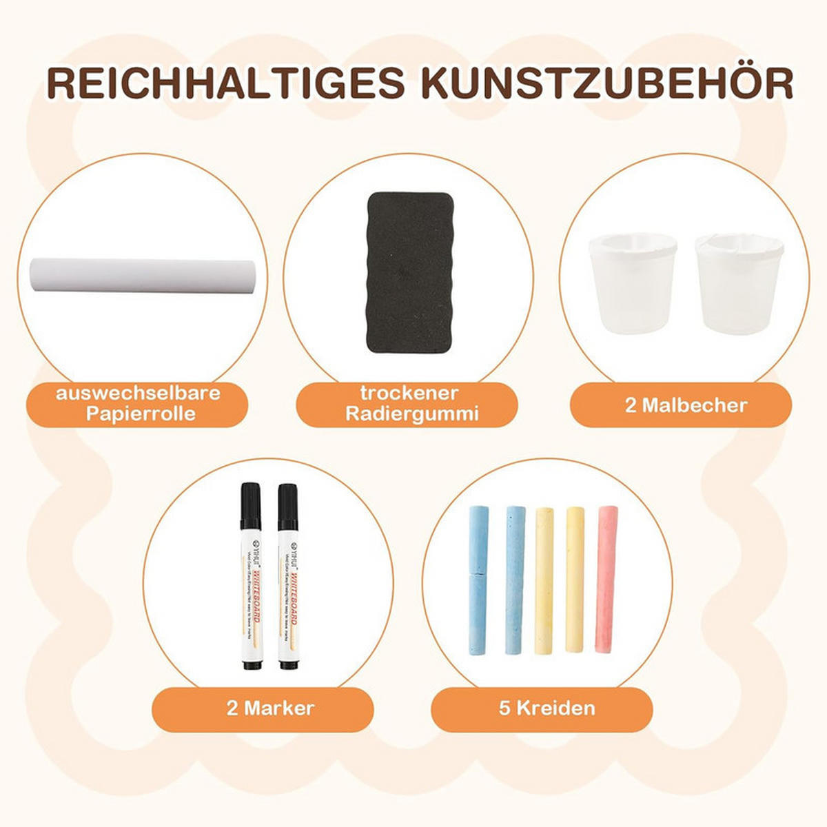 KINDERTISCHGRUPPE aus Holz hellgrau - Hellgrau, Holzwerkstoff (114/100/81cm) - COSTWAY