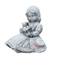 STEINFIGUR lesendes Mädchen frostfester Steinguss - Grau, Stein (21/24/22cm) - stoneandstyle