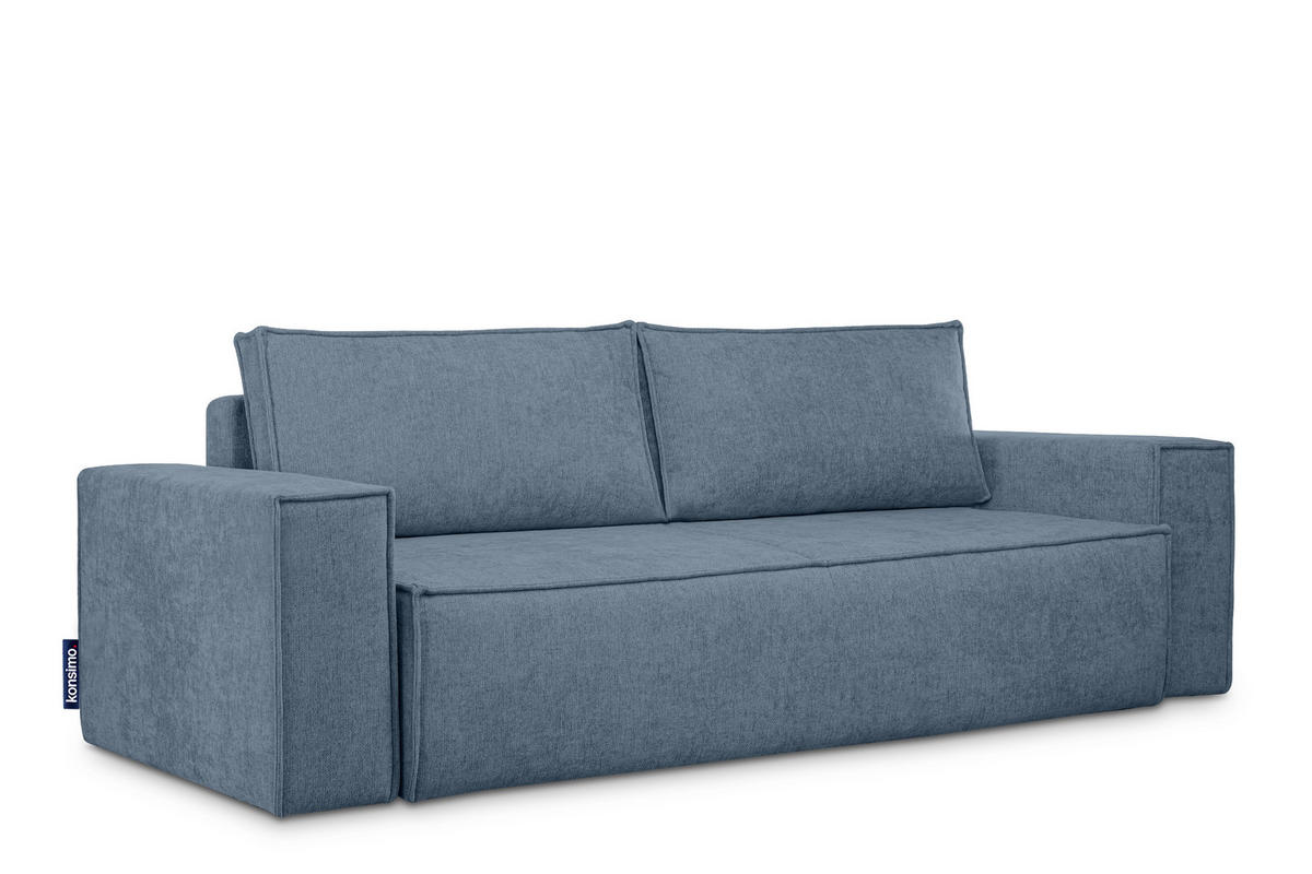3-SITZER-SOFA NAPI II mit Schlaffunktion, hellblau - Hellblau, Textil (244/89/101cm) - KONSIMO®