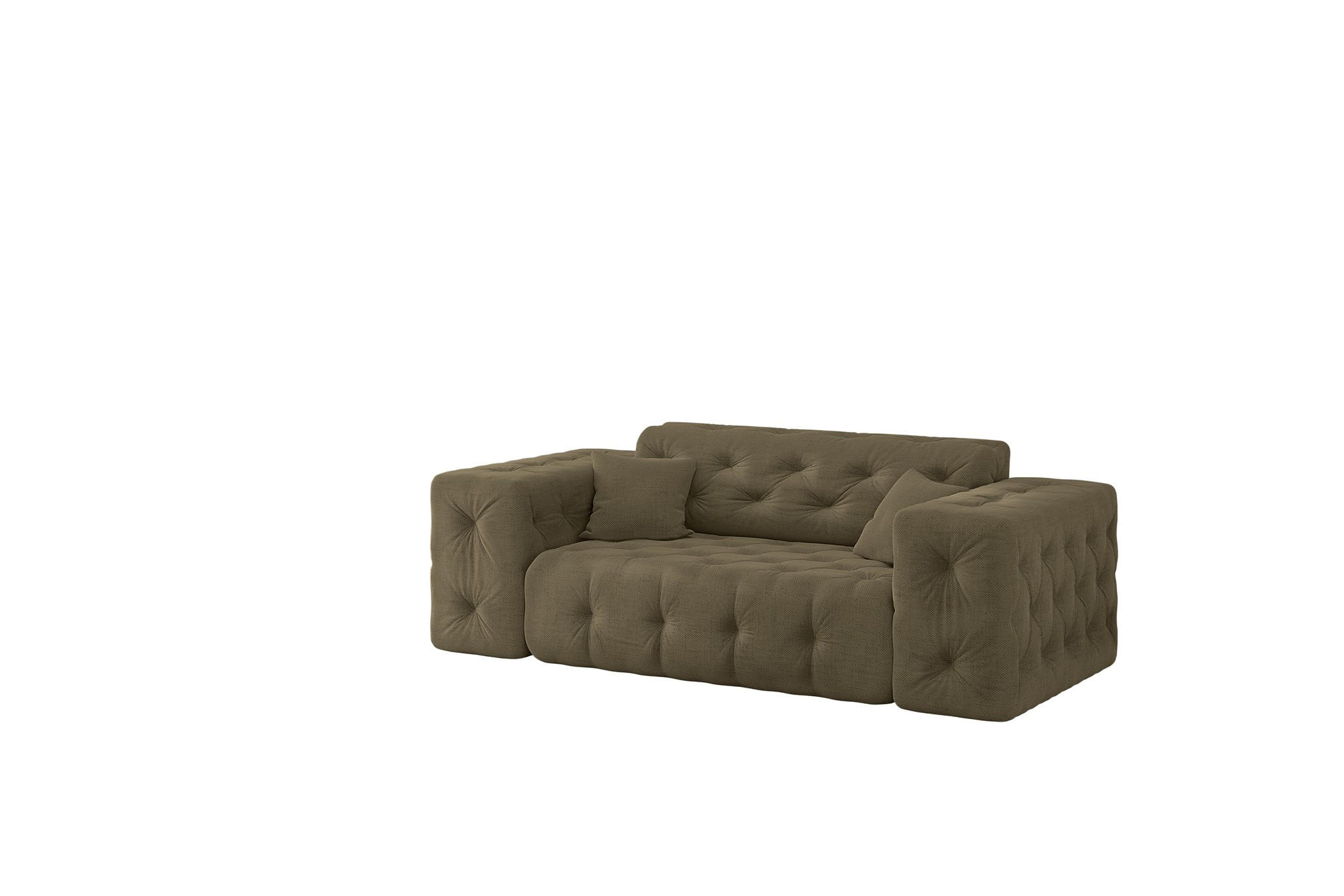 SOFA 2-sitzer Chantal In Moly - Grün, Holzwerkstoff/Textil (186/78/96cm) - Fun Möbel