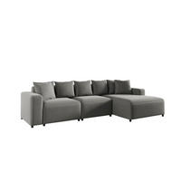 ECKSOFA Megan In Salvador - Grau, Holzwerkstoff/Textil (331/165cm) - Fun Möbel