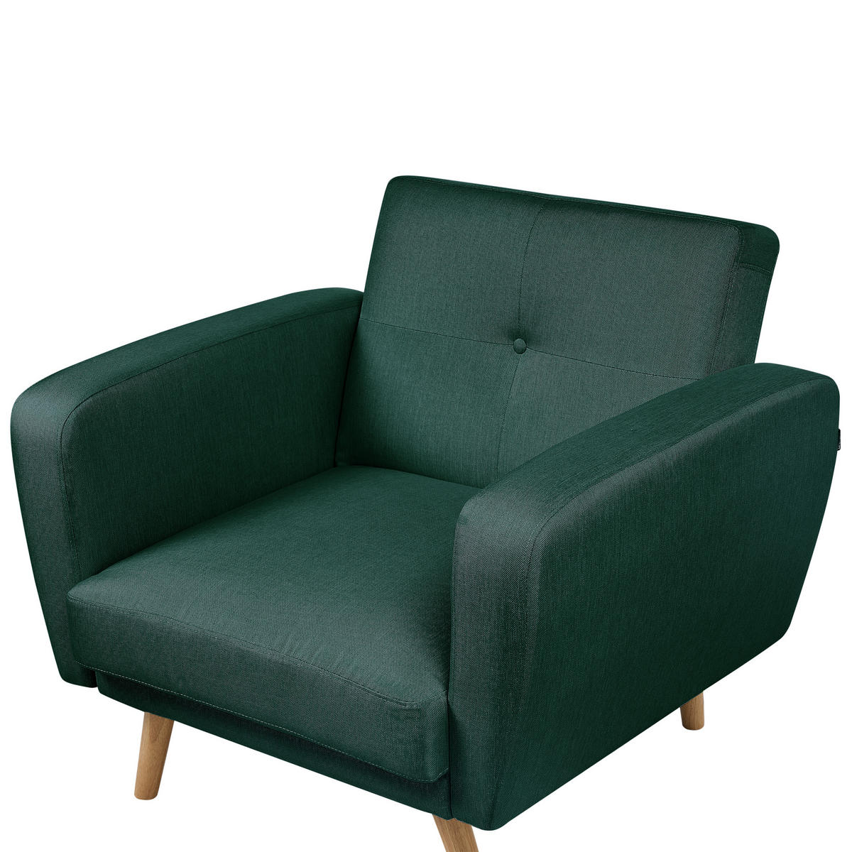 SESSEL Dunkelgrün Florli - Hellbraun/Grün, Textil (89/82/85cm) - Beliani